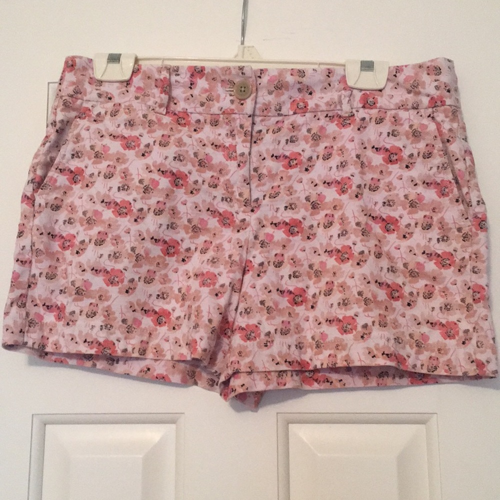 LOFT pink poppy shorts